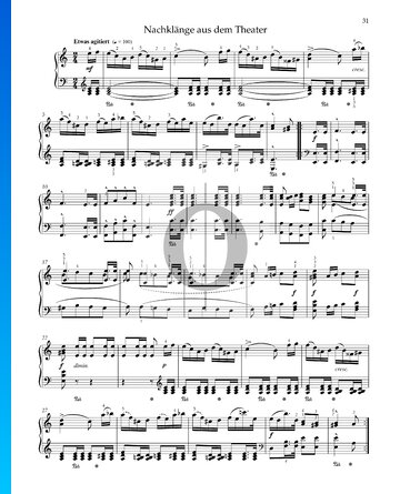 Nachklänge aus dem Theater, Op. 68 Nr. 25 Musik-Noten