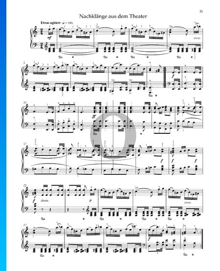 Nachklänge aus dem Theater, Op. 68 Nr. 25 Musik-Noten