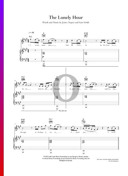 The Lonely Hour Sheet Music