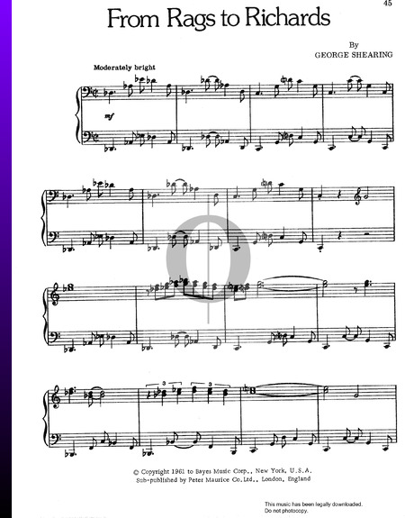 From Rags To Richards Sheet Music