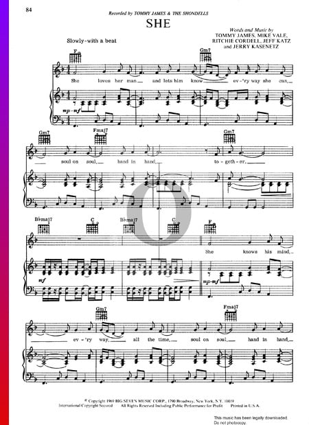 She Sheet Music