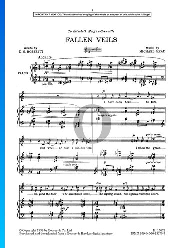 Fallen Veils Musik-Noten