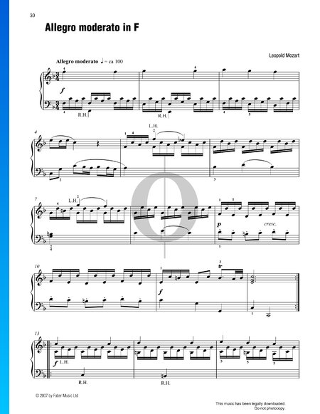 Allegro moderato in F-Dur, Nr. 36