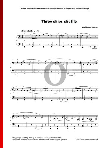Three Ships Shuffle Musik-Noten