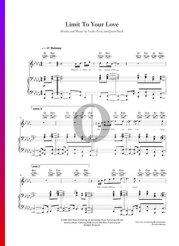Limit To Your Love Sheet Music