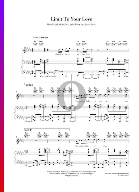 Limit To Your Love Sheet Music
