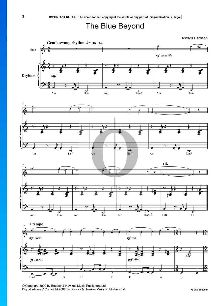 The Blue Beyond (Howard Harrison) Piano Sheet Music OKTAV
