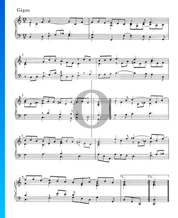 Suite C Major, HWV 443: 6. Gigue Sheet Music