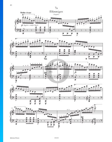 Etude in C Major: Elfenreigen, No. 7a Sheet Music