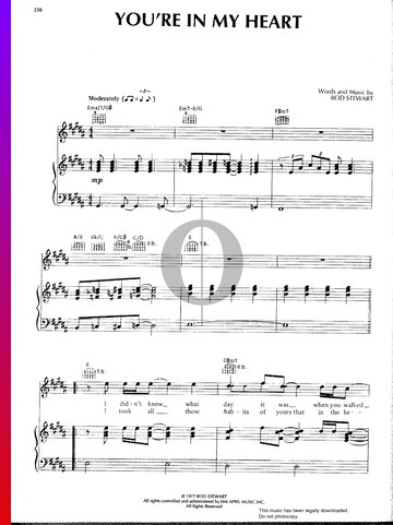 You're In My Heart Sheet Music