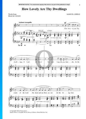 How Lovely Are Thy Dwellings Sheet Music