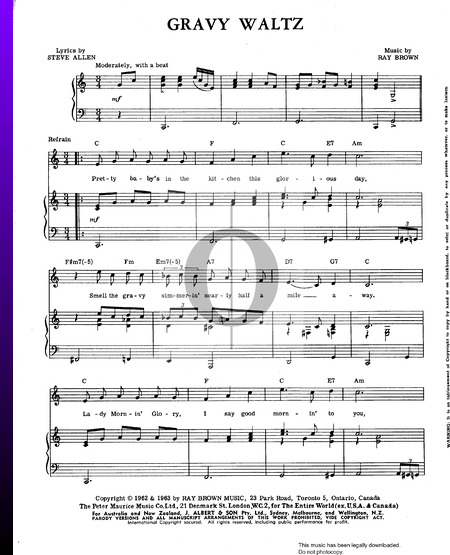 Gravy Waltz Sheet Music