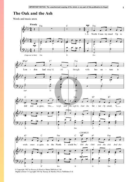 The Oak And The Ash Musik-Noten