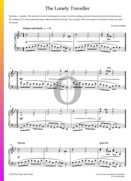 The Lonely Traveller Sheet Music