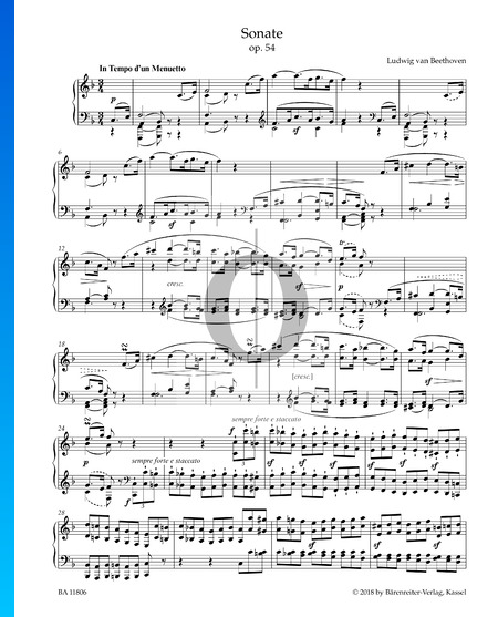 Sonate F-Dur, Op. 54 Nr. 22: 1. In Tempo d'un Menuetto