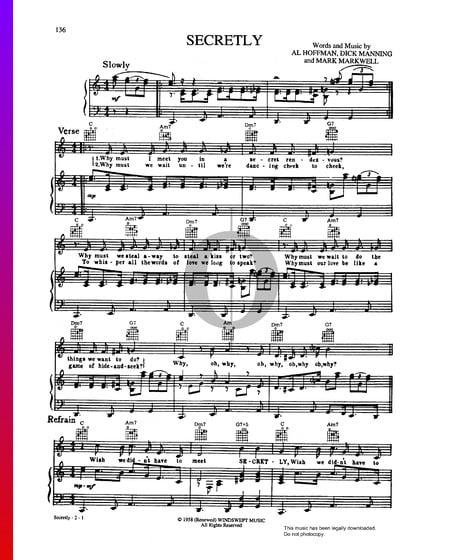Secretly Musik-Noten