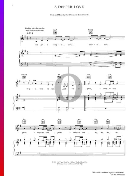 A Deeper Love Musik-Noten