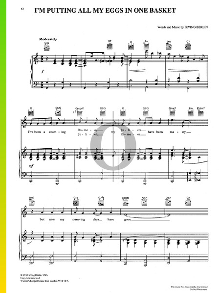 I'm Putting All My Eggs In One Basket Sheet Music