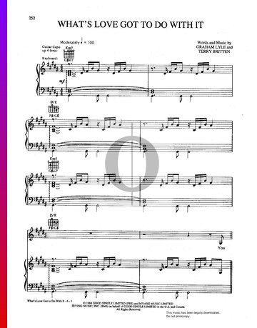 What's Love Got To Do With It Sheet Music