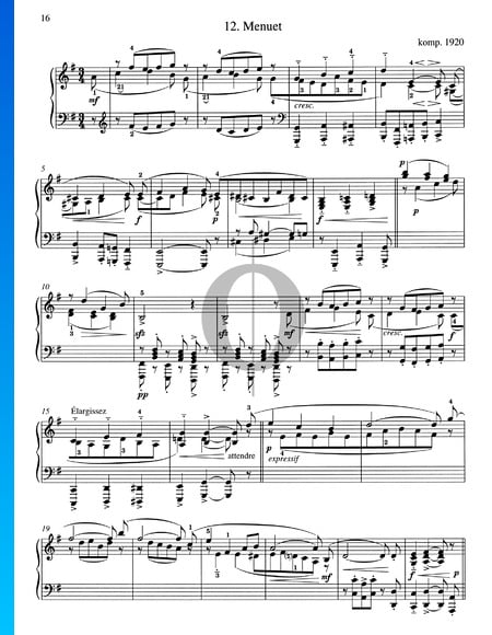 Menuet Sheet Music