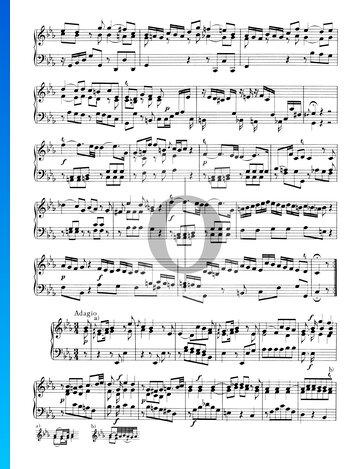 Sonata n.º 4, Wq 48: 2. Adagio Partitura