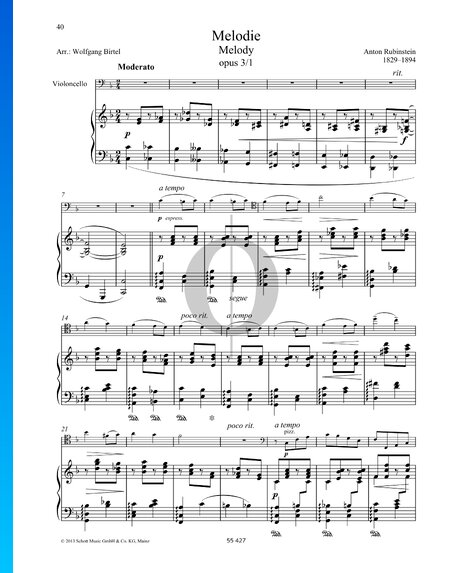Melodía en fa, Op. 3 No. 1