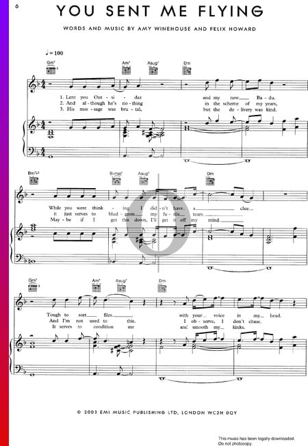 You Sent Me Flying Musik-Noten