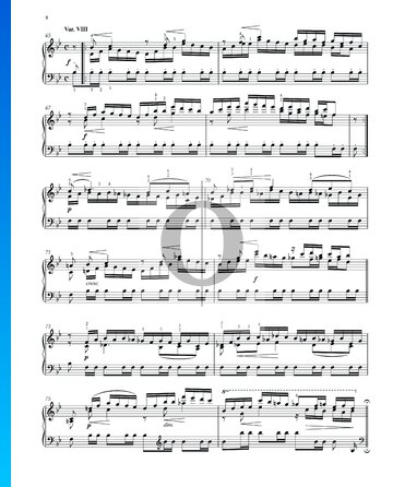 Variationen und Fuge über ein Thema von Händel, Op. 24: Variation VIII Musik-Noten