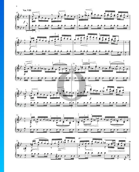 Variations and Fugue on a Theme by Handel, Op. 24: Variation VIII Sheet Music