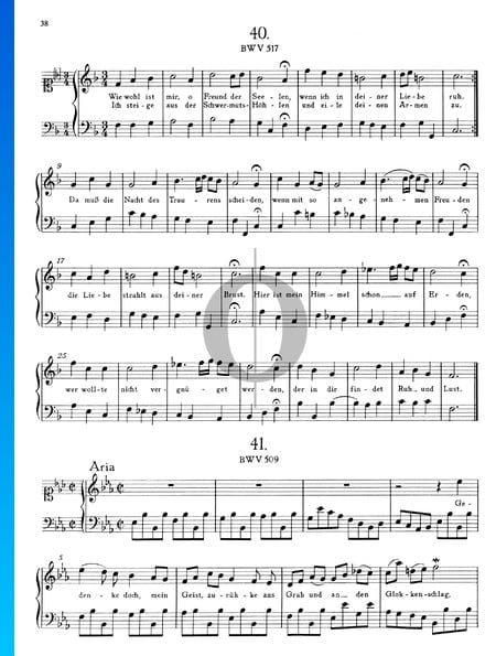 Aria E-flat Major, BWV 509 Sheet Music