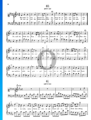 Aria en mi bemol mayor, BWV 509 Partitura