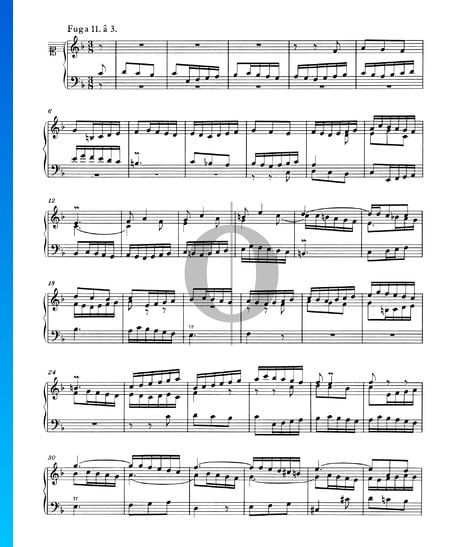 Fugue 11 F Major, BWV 856 Sheet Music
