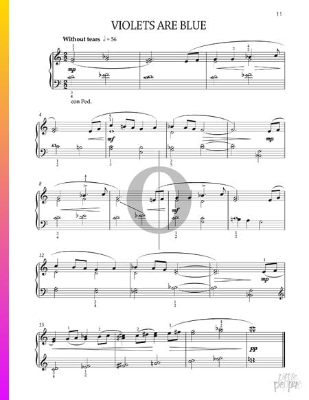 Violets are blue Musik-Noten