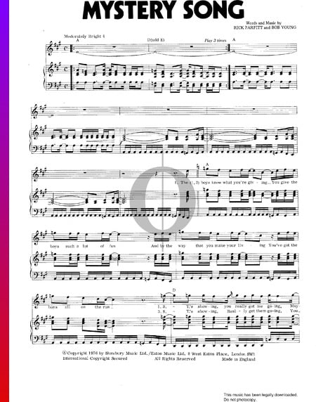 Mystery Song Sheet Music