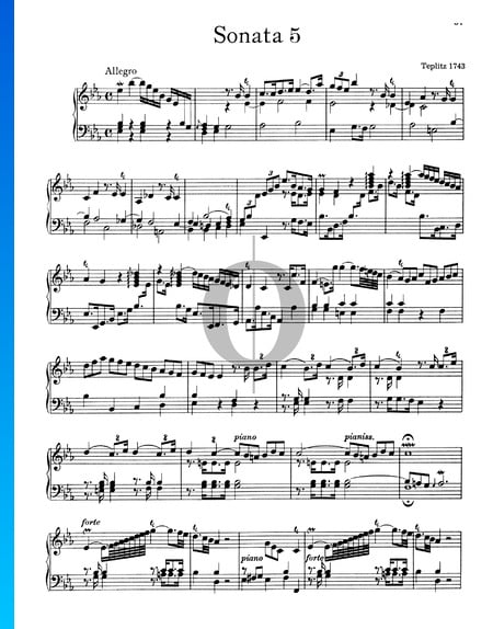 Sonata No. 5, Wq 49: 1. Allegro Sheet Music