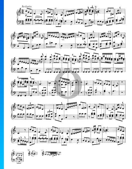 Sonate No. 5, Wq 48: 2. Andante Partition
