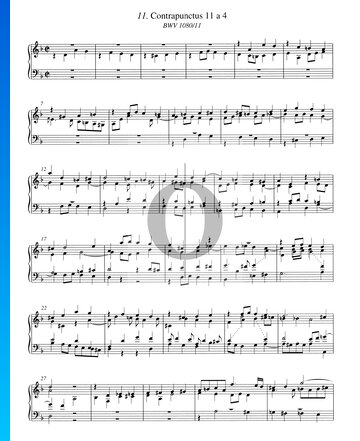 Contrapunctus 11, BWV 1080/11 Musik-Noten