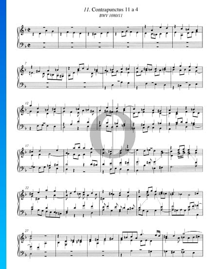 Contrapunctus 11, BWV 1080/11 Partition