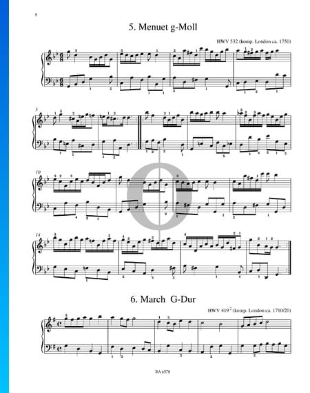 Menuet g-Moll, HWV 532