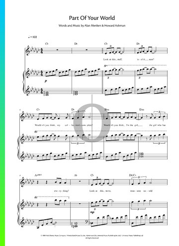 Part Of Your World Partitura