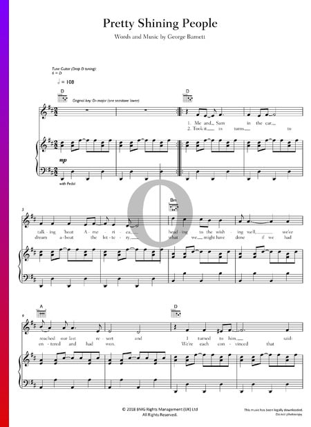 Pretty Shining People Sheet Music