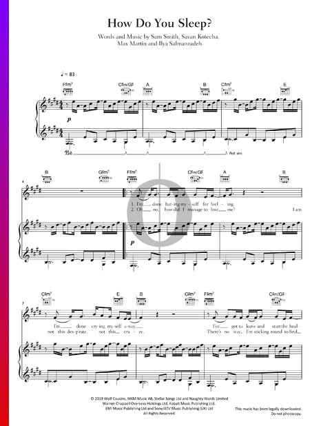 How Do You Sleep Sheet Music