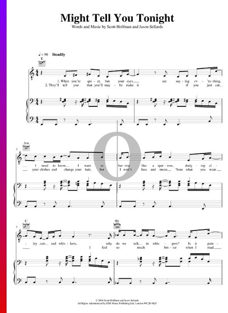 Might Tell You Tonight Sheet Music