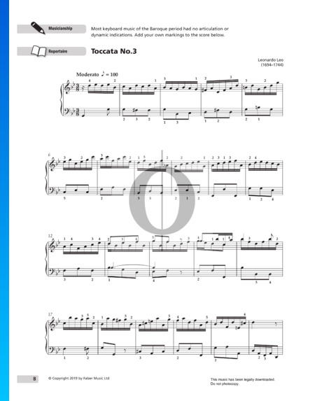 Toccata No. 3 in G Minor Sheet Music