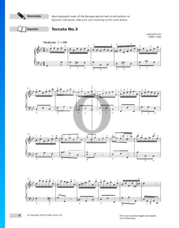 Toccata Nr. 3 in G-Dur Musik-Noten