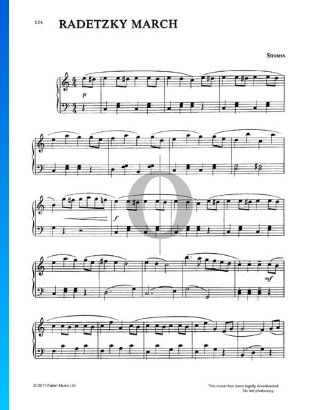 Radetzky - Marsch (Armeemarsch II, 145), Op. 228 Musik-Noten