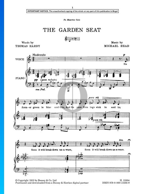The Garden Seat Musik-Noten