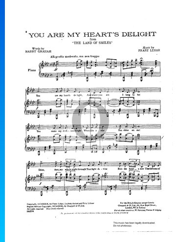 You Are My Heart's Delight Sheet Music