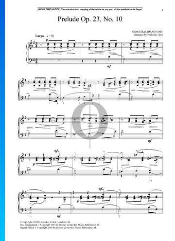 Prélude Op. 23 Nr. 10 Musik-Noten