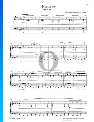 Nocturne,  Op. 1 No. 7 Sheet Music